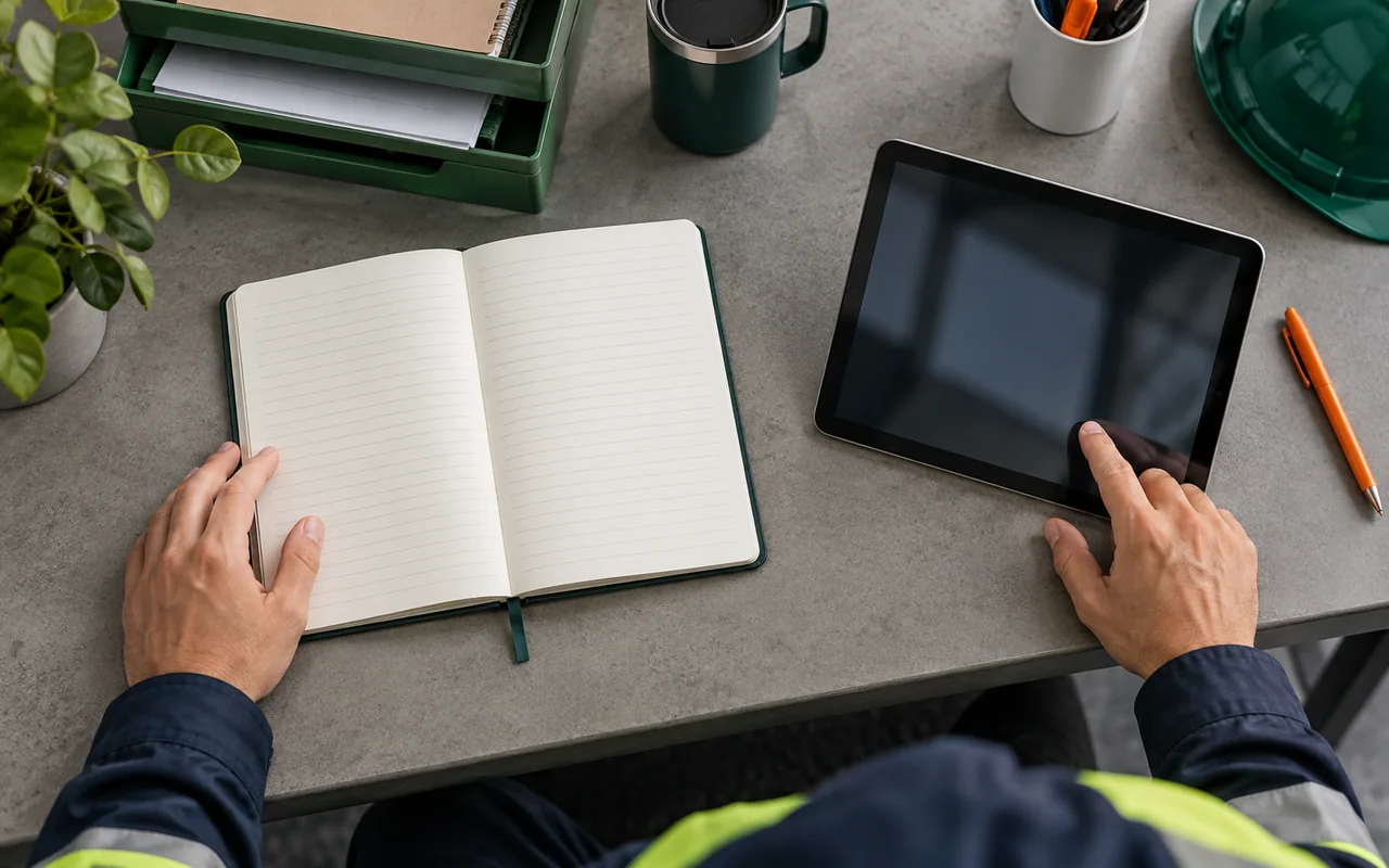 Papierunterlagen und digitale Dokumentation im Vergleich